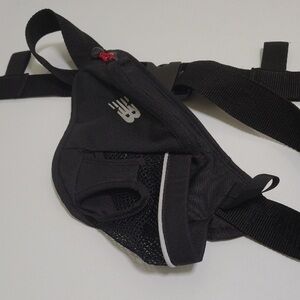 New Balance Black Belt Bag with Red Accent